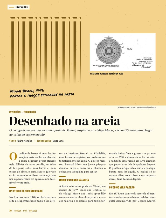 Abertura da matéria sobre o código de barras